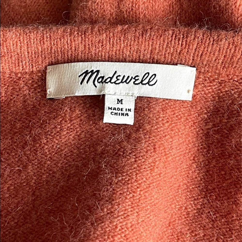 Madewell Wool/Alpaca burnt orange knit sweater M - Picture 3 of 4
